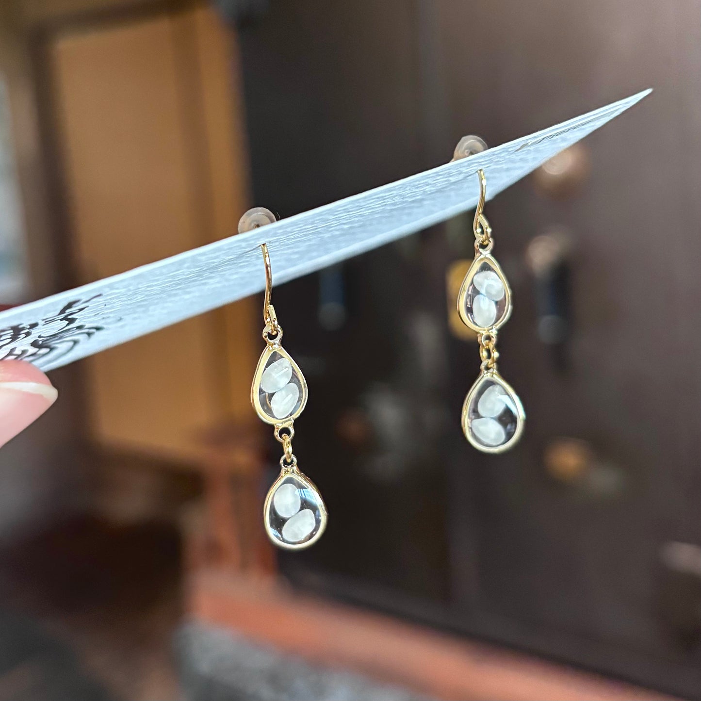 フックピアス　夢山水60ゴールド