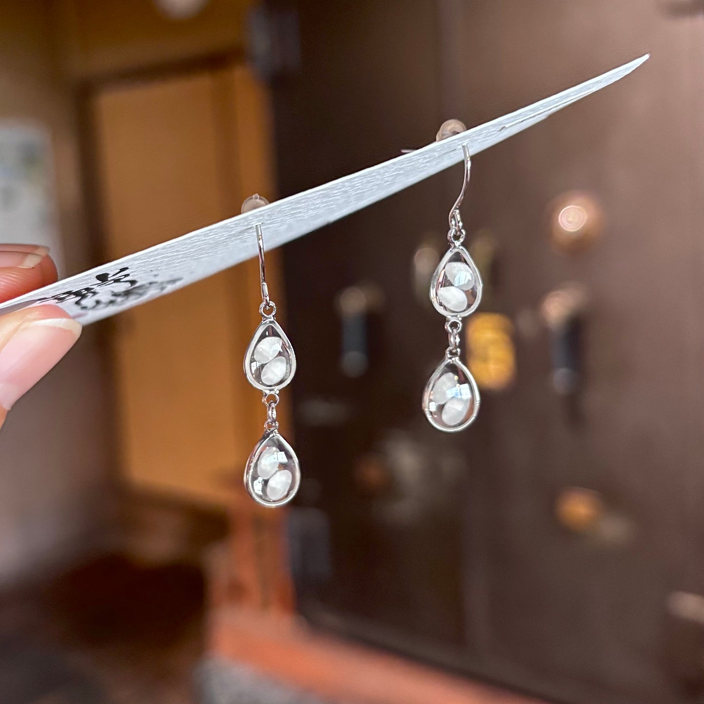フックピアス　夢山水60シルバー