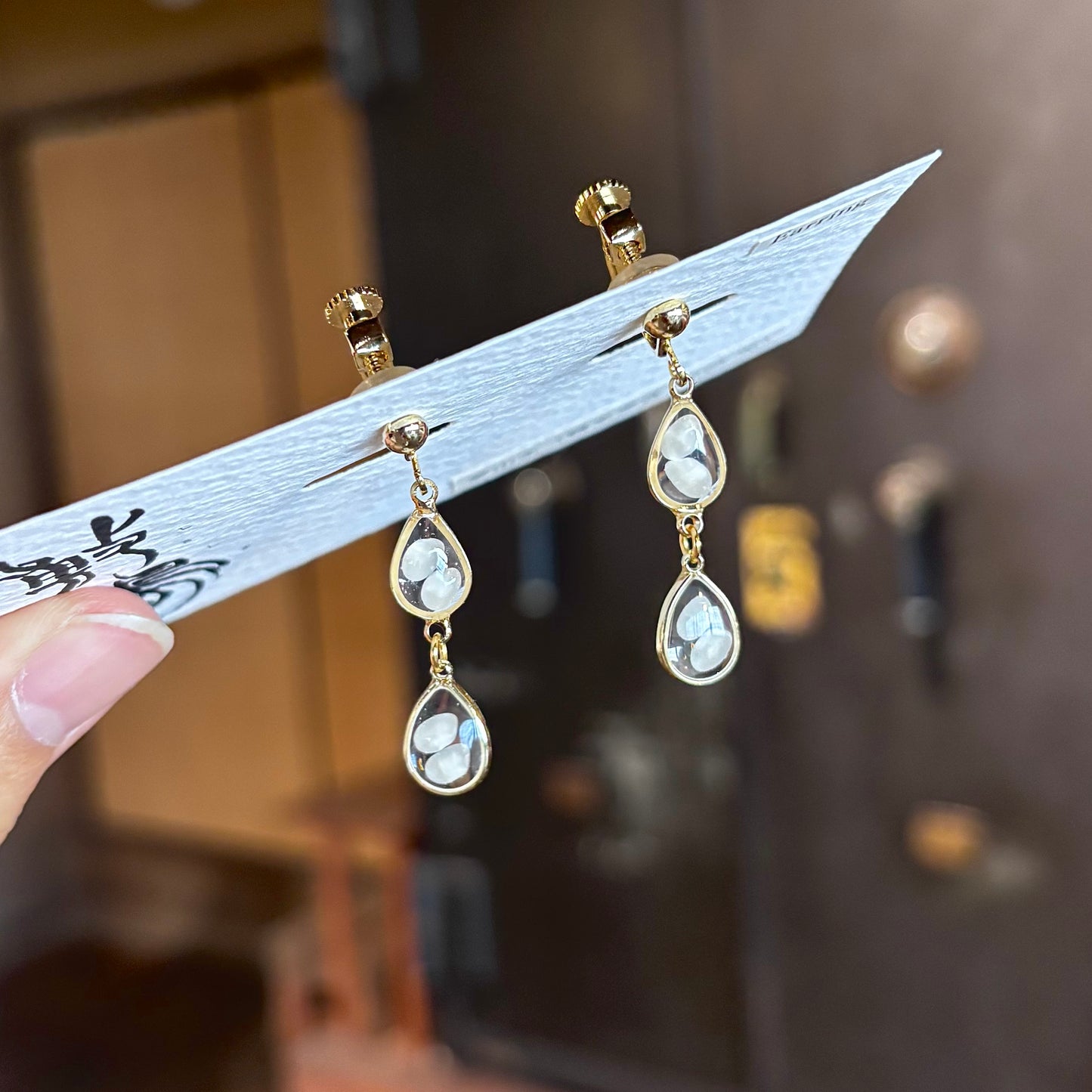 イヤリング　夢山水60 ゴールド