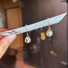 フックピアス　夢山水50 ゴールド
